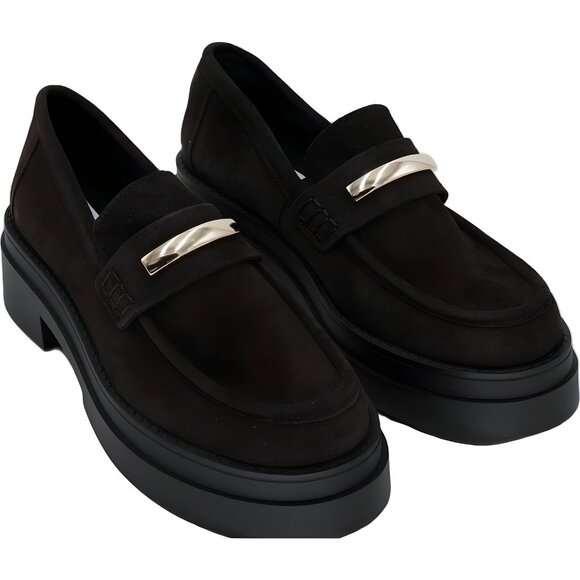 Steve Madden Rodrigo Platform Loafers Brown Suede Metal Bit Women's US 8.5M - Picture 4 of 6